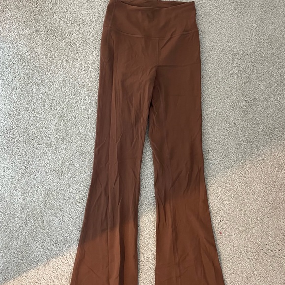 lululemon athletica Pants - Lululemon Groove Super-high rise flared pant in Roasted Brown